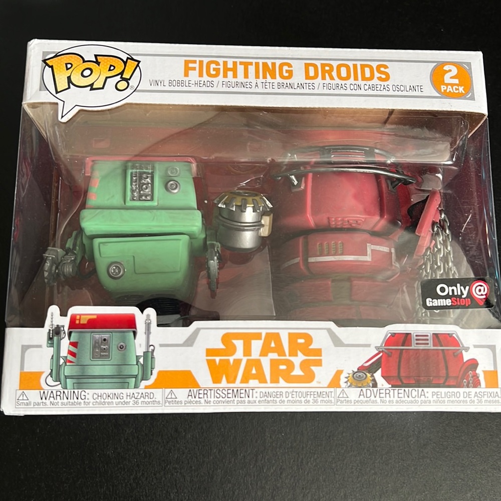 Funko Pop Star Wars Fighting Droids Vinyl Bobblehead 2 Pack GameStop Exclusive - Picture 1 of 1